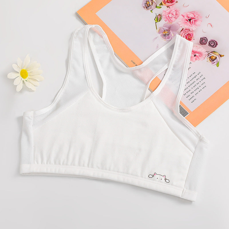 Melissa Girls’ Cotton Vest Bra – Soft, Quilted & Wireless Comfort Melissa