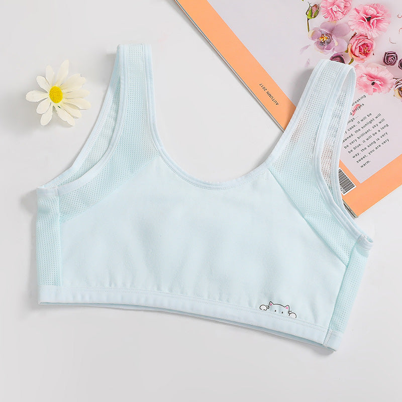 Melissa Girls’ Cotton Vest Bra – Soft, Quilted & Wireless Comfort Melissa