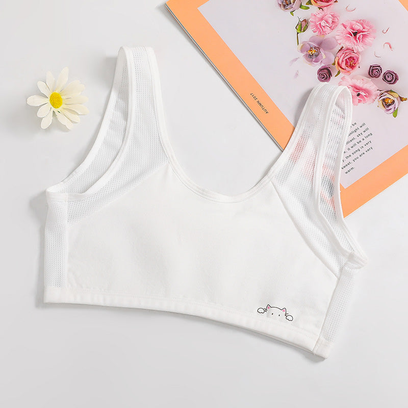 Melissa Girls’ Cotton Vest Bra – Soft, Quilted & Wireless Comfort Melissa